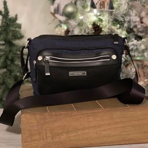 NWOT Calvin Klein Women's Tali Nylon Navy Messenger Crossbody.